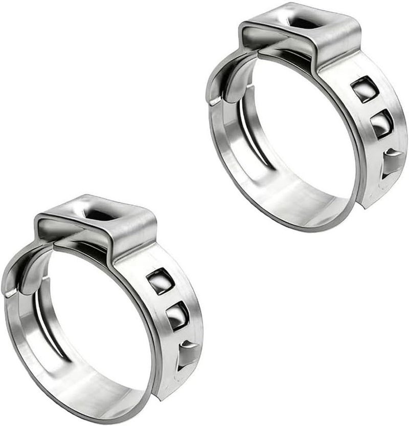 ANDILIKE 20 PCS Hose Ear Clamps 304 Stainless Steel Single Ear Hose Clamp Clip,Hose Fitting for Securing Pipe Hose 29.6mm - Image 1